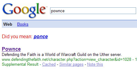 Google Search for Pownce