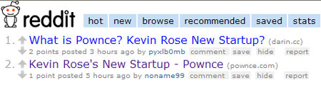 Pownce on Reddit