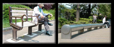 Homeless UNfriendly Urban Furniture